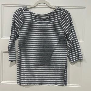 Striped Quarter Length Top